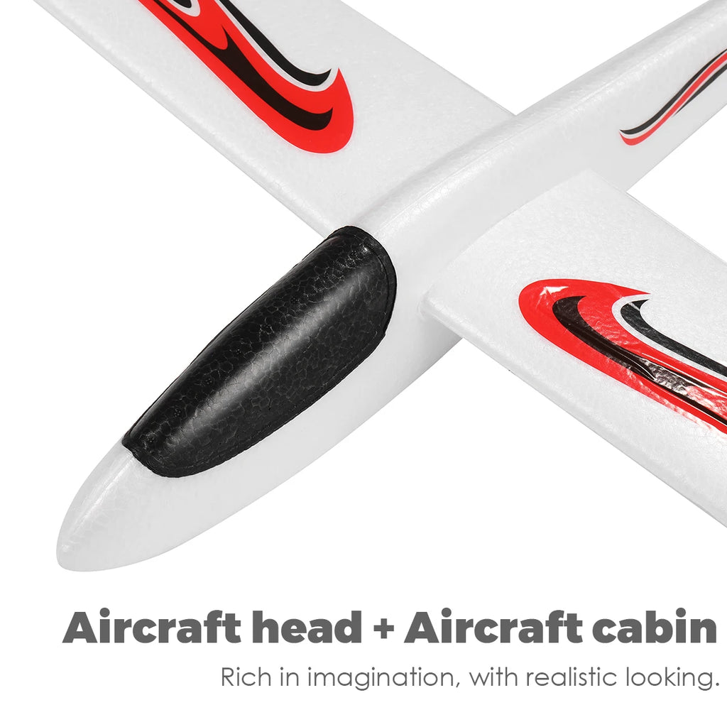 48/99CM Large Foam Glider Airplane Hand Throwing Planes Outdoor Toy 2 Flight Mode Flying Toy for Kids Birthday Party Favors