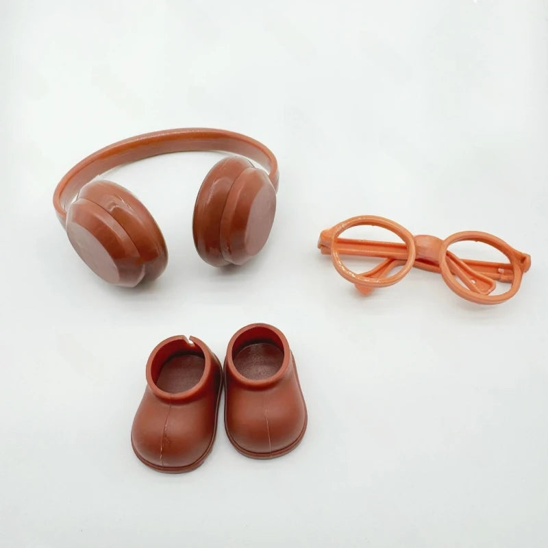 Suitable for Labubu Doll Clothing Accessories Mini Glasses Shoes Headphones V1 V2 V3 DIY Accessories Children's Toys Gifts