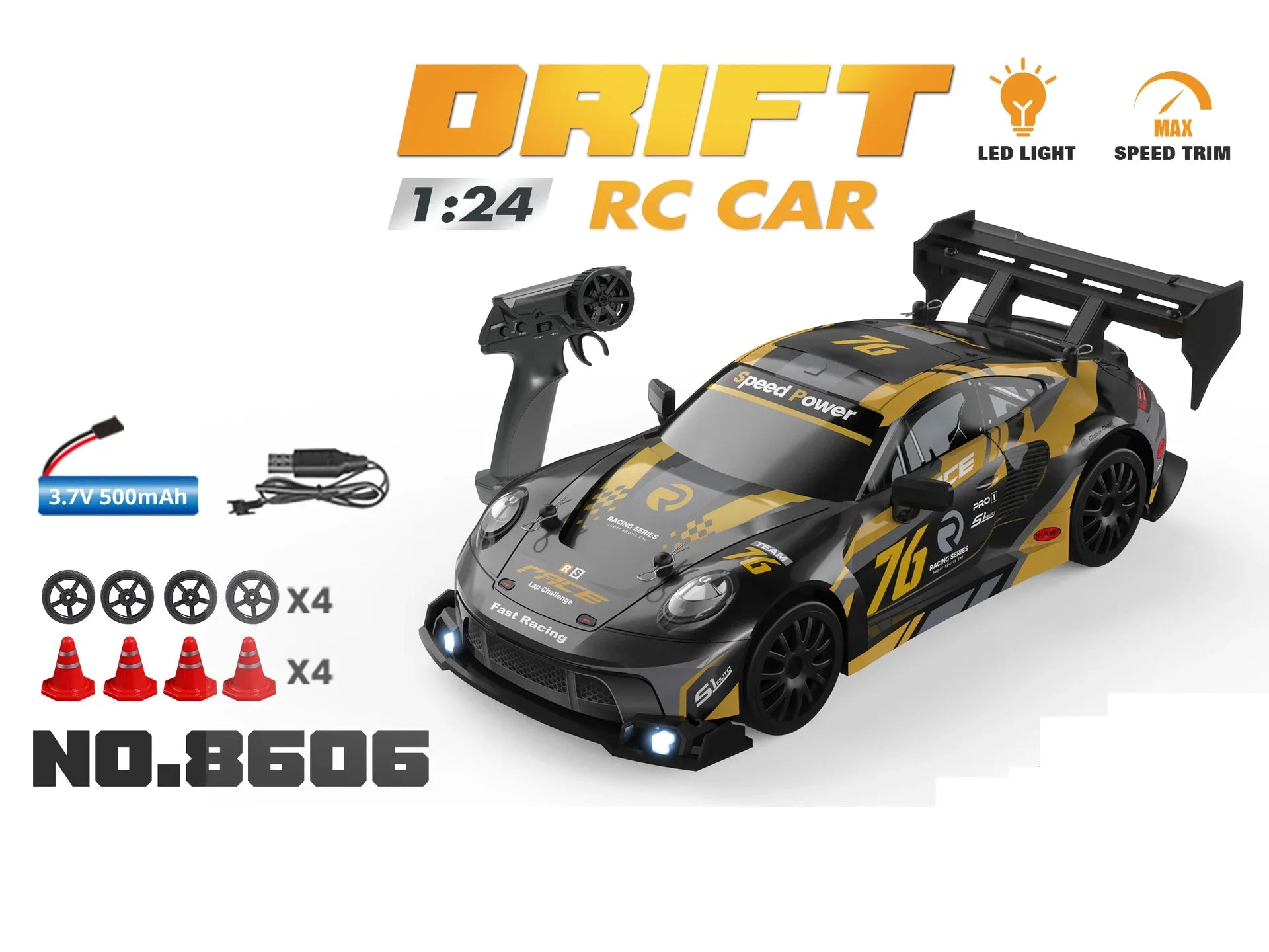 1:24 Mini 2.4G 4WD 30KM/h RC Drift Car GTRPRO AE86PRO - RTR Metal Tires, Ready to Race | Kids' Toy, Birthday Gift