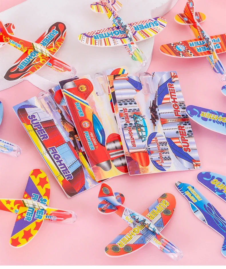 10/20Pcs Mini DIY Hand Throw Flying Glider Planes Foam Airplane Game Toys Kids Birthday Party Favors Baby Shower Fillers Gift
