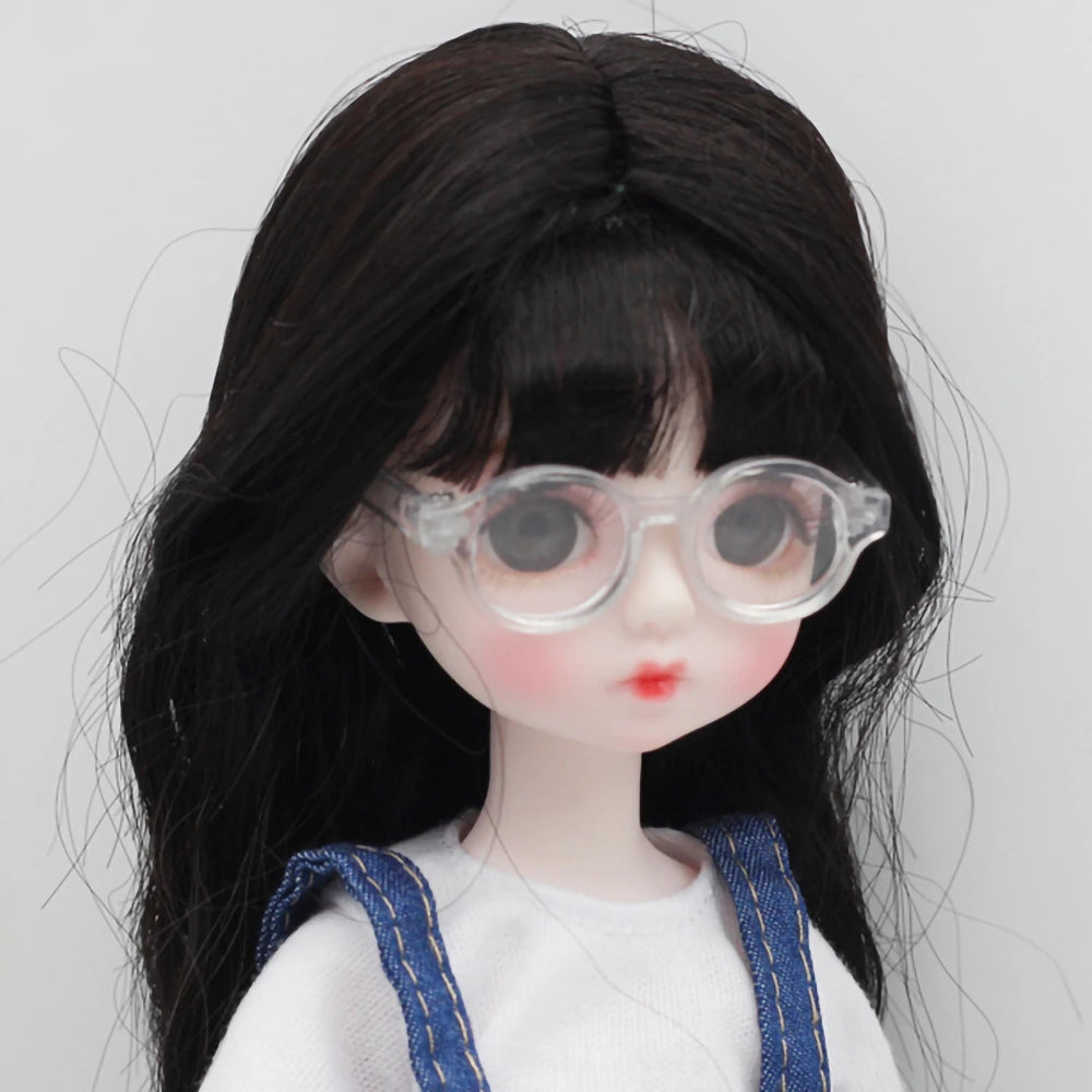 Fashion Doll Glasses for 1/3 1/6 1/8 60cm BJD Blyth Doll Plush Toy Sunglasses DIY Accessories Dress Up Toys Gift
