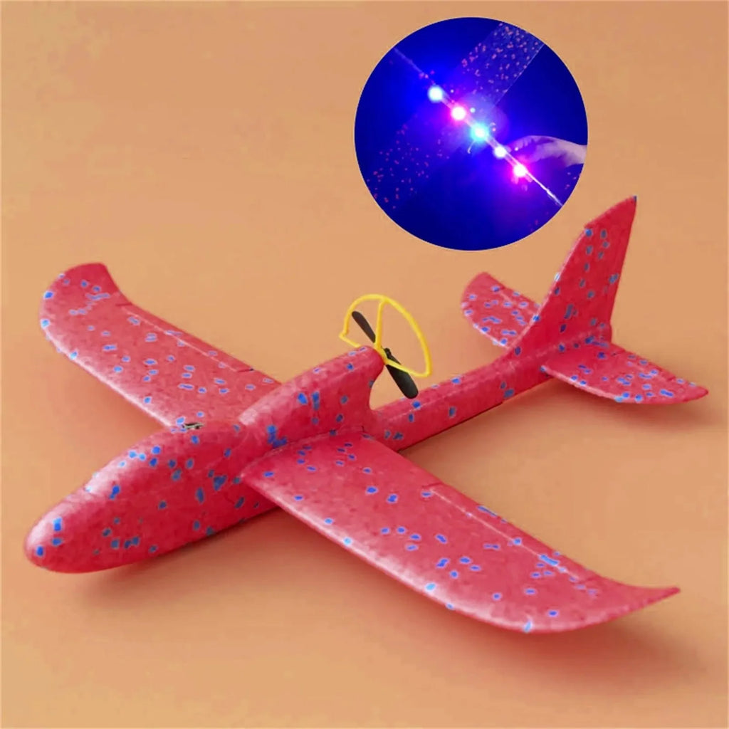 Electric Foam Airplane Toy Hand Throwing Plane Toy for Kids Aircraft Toy with USB Charging Outdoor Flying Toys Birthday Gift