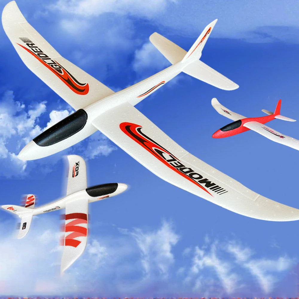 48/99CM Large Foam Glider Airplane Hand Throwing Planes Outdoor Toy 2 Flight Mode Flying Toy for Kids Birthday Party Favors