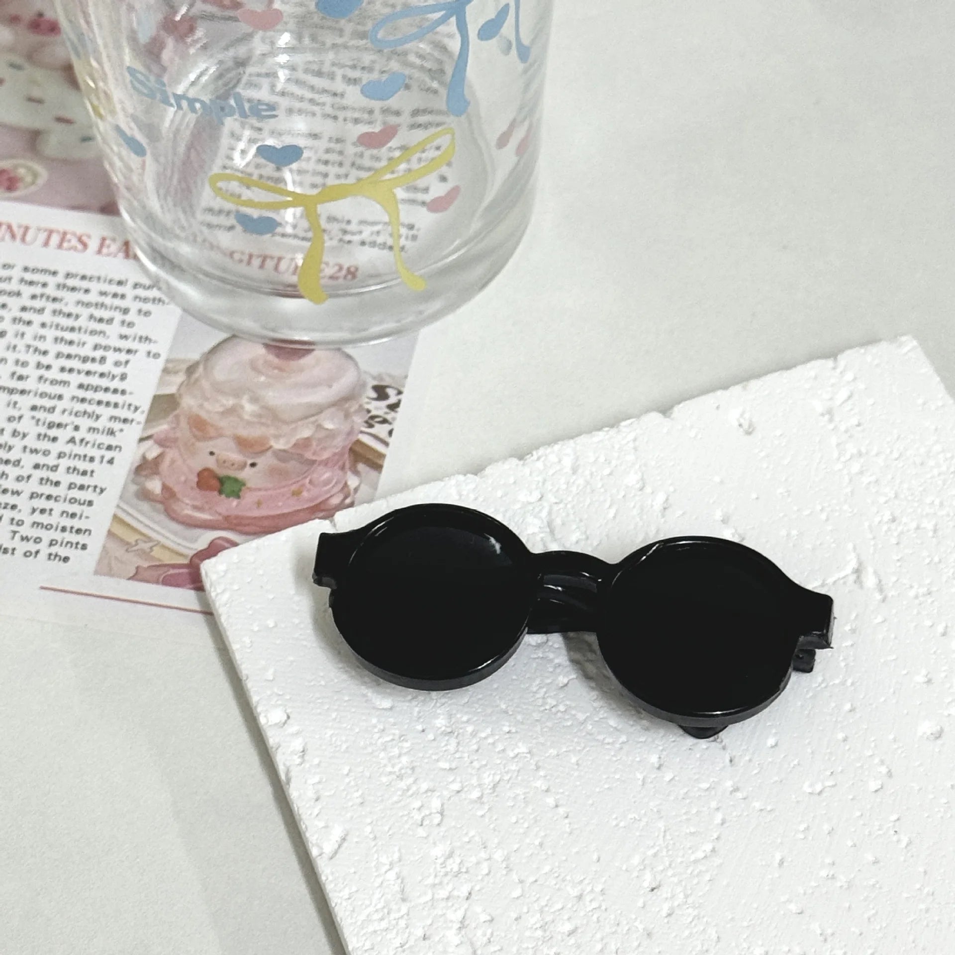 6.5cm Glasses for Labubu Accessories Transparent Plastic Glasses for Labubu Dolls Plush Doll for DIY Toys Doll Glasses Accessory