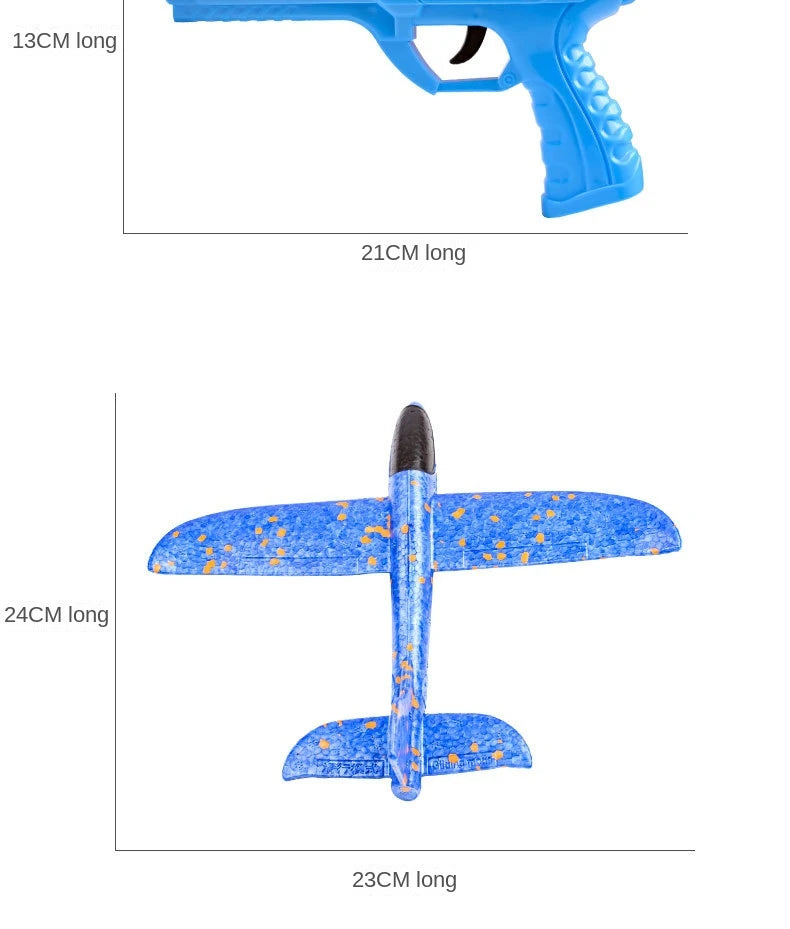 Children's Ejection Aircraft Toys Foam Aircraft Glider Parent-child Outdoor Games Toys Children's Gifts Foam Shooting Flying Toy
