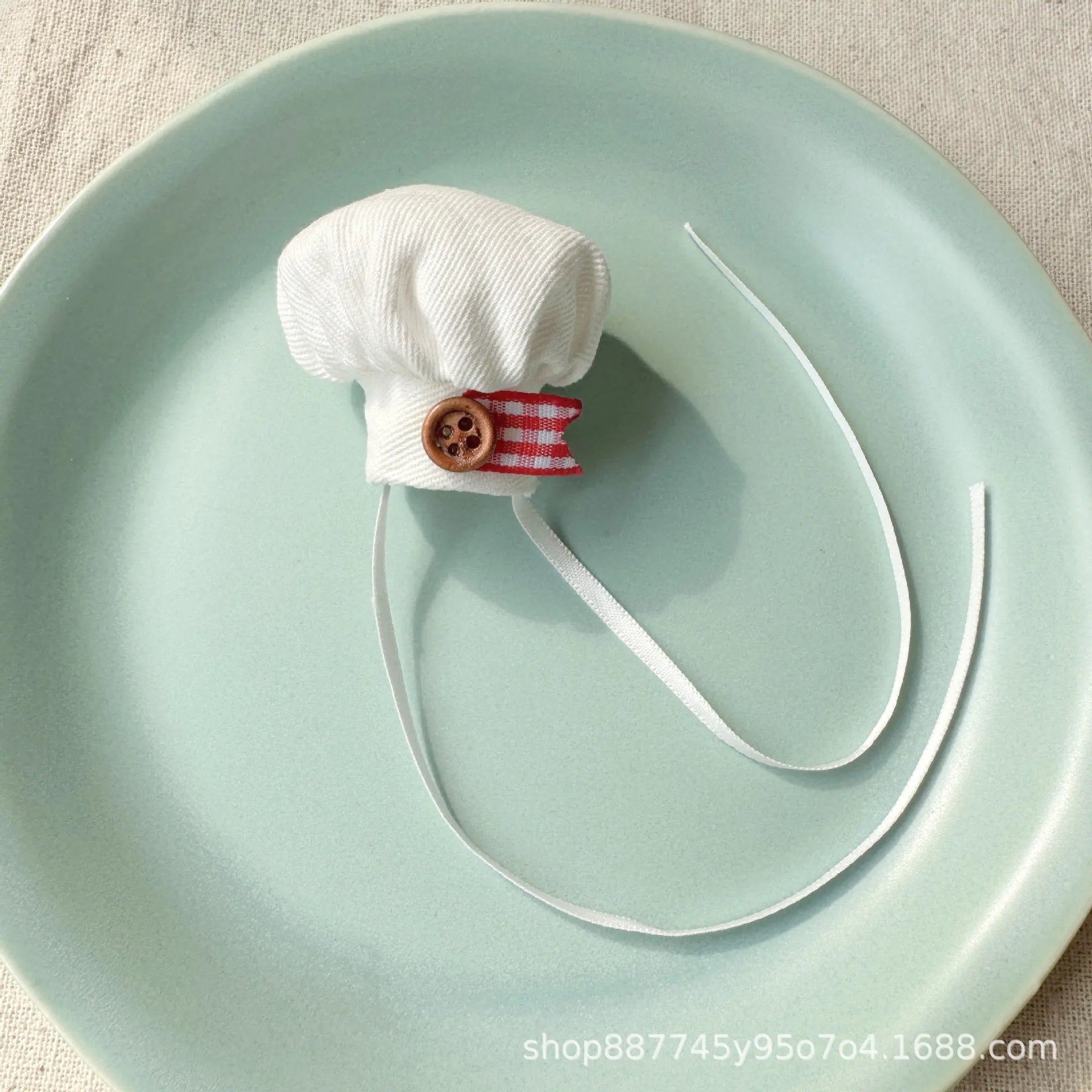 Chef Hat for Dolls - Adjustable Mini Cook Cap Costume Accessory, Cute Plush Kitchen Role Play Hat for Dolls, DIY Dressing Fun