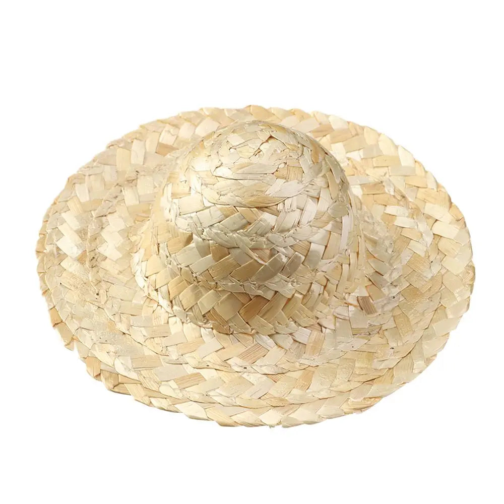 Woven Straw Hat DIY Decoration Doll Caps Multiple Sizes Crafts Cute Toys Doll Accessories