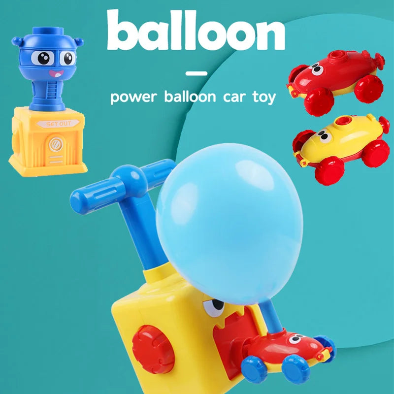 NEW Rocket Balloon Launch Tower Toy Inertia Air Power Balloon Car Science Experimen Puzzle Funny Educational Toys For Children