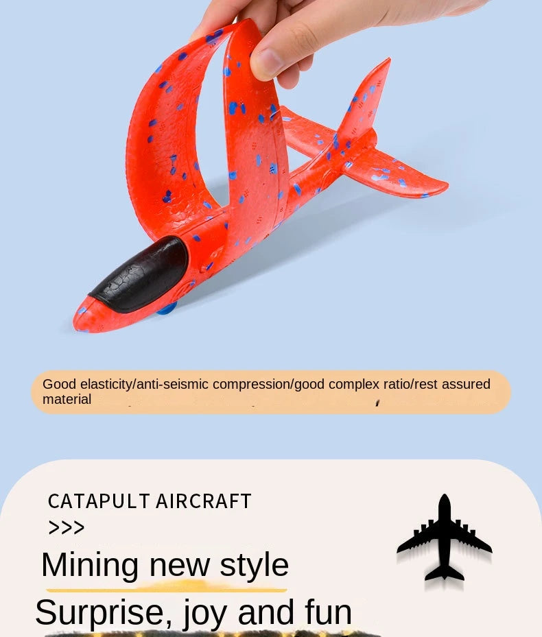 Children's Ejection Aircraft Toys Foam Aircraft Glider Parent-child Outdoor Games Toys Children's Gifts Foam Shooting Flying Toy