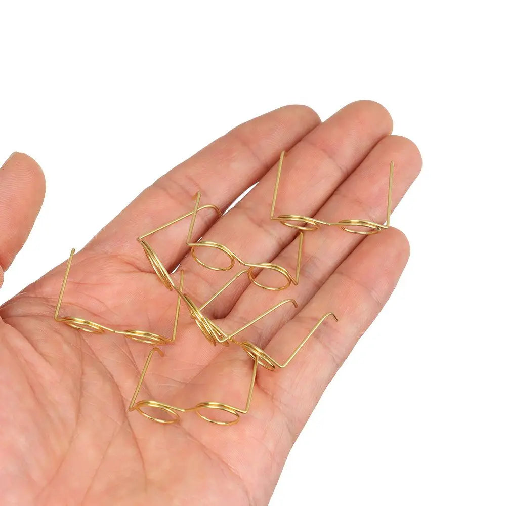 10PCS Cute Gold Round Frame Lensless Retro Doll Glasses For Doll Fashion Doll Accessories