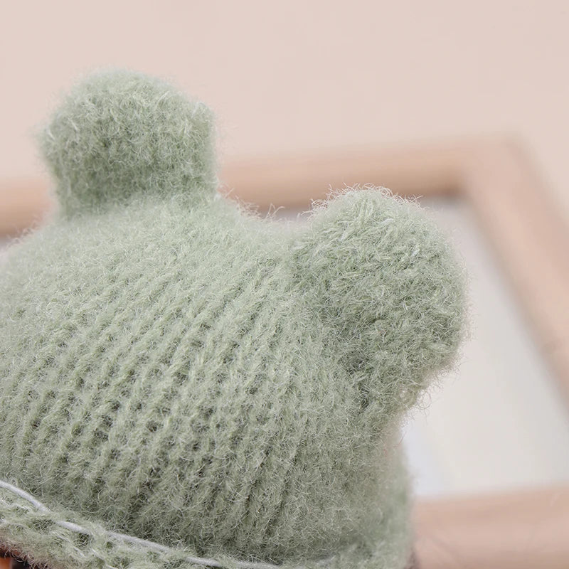 1/12 Doll Mini Colorful Knitted Hat Simulation Handmade Hats Toys Doll Dress Up Accessories For Kids Pretend Play Toy