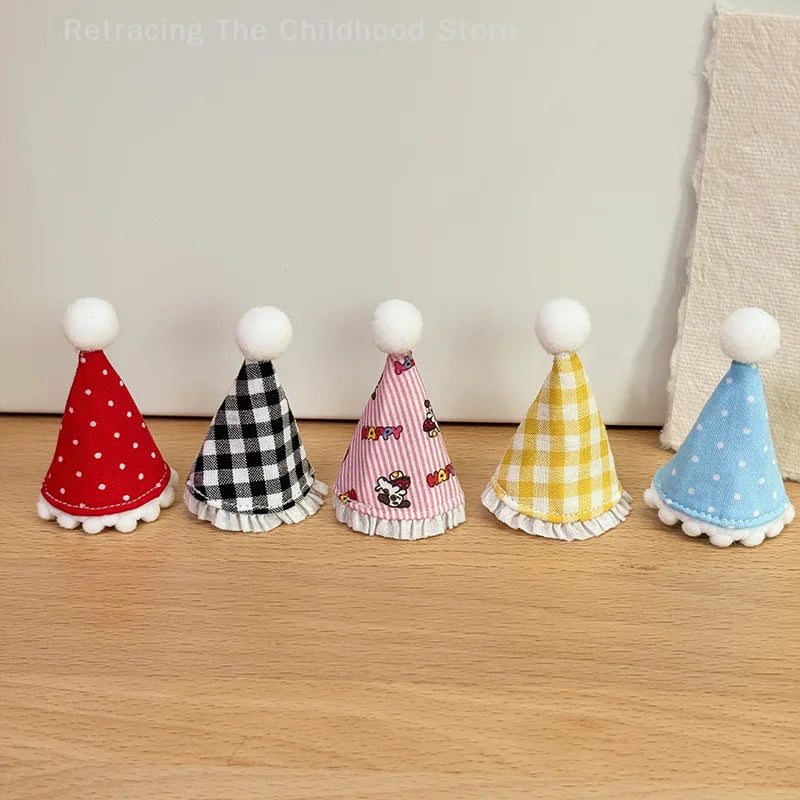 Cute Doll House Doll Hat Mini Birthday Hats Head Covers Cartoon DIY Doll Decoration Toy For Children