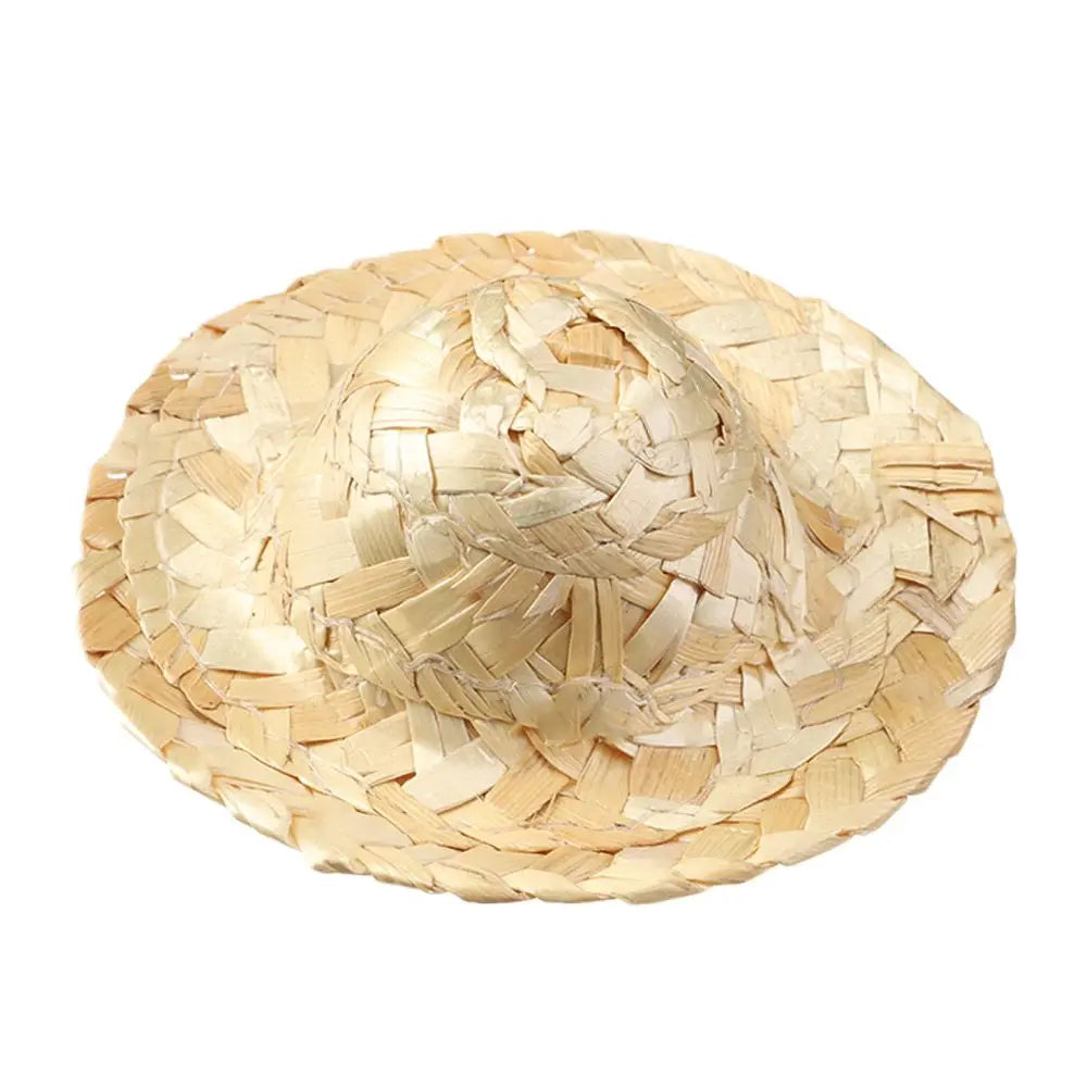 Woven Straw Hat DIY Decoration Doll Caps Multiple Sizes Crafts Cute Toys Doll Accessories