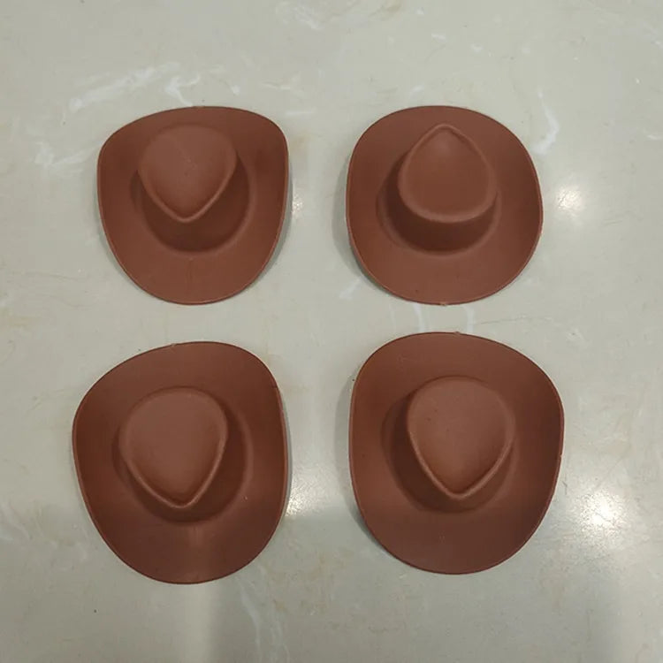10Pcs Fashion Pink White Brown Mini Cowboy Doll Hat For Girls Dolls Accessories Kids Toys Gifts (Small for Barbie)