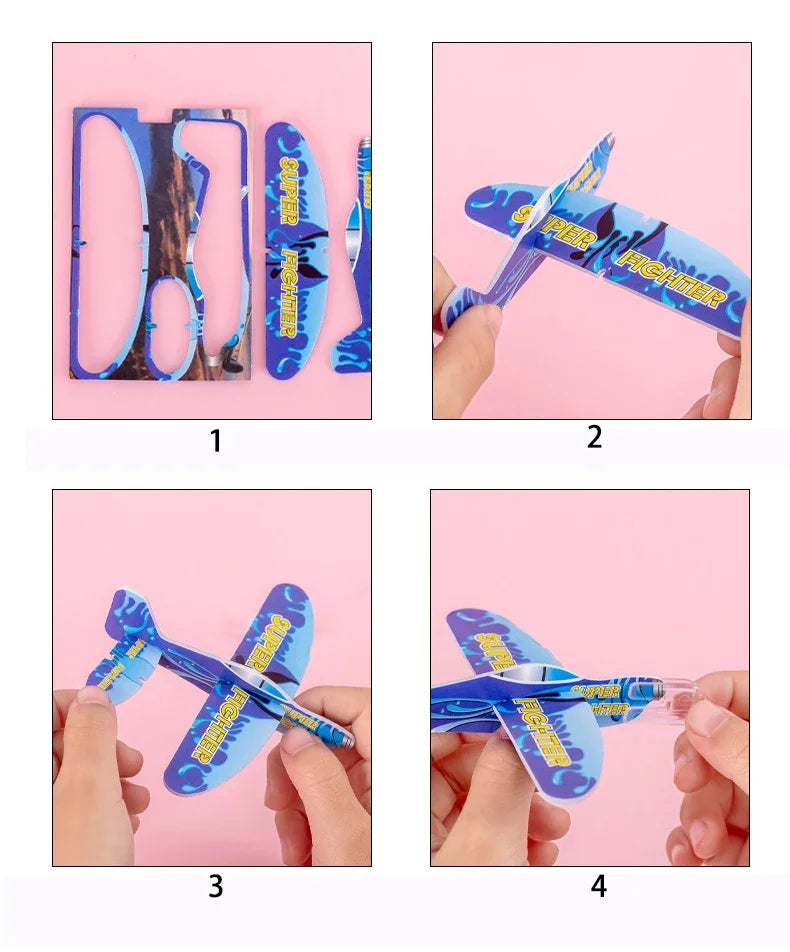 10/20Pcs Mini DIY Hand Throw Flying Glider Planes Foam Airplane Game Toys Kids Birthday Party Favors Baby Shower Fillers Gift