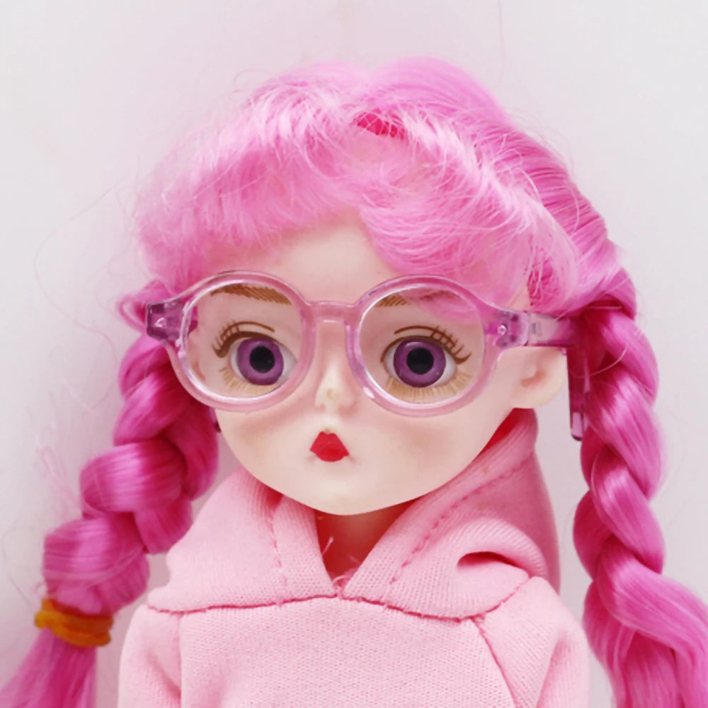 Fashion Doll Glasses for 1/3 1/6 1/8 60cm BJD Blyth Doll Plush Toy Sunglasses DIY Accessories Dress Up Toys Gift