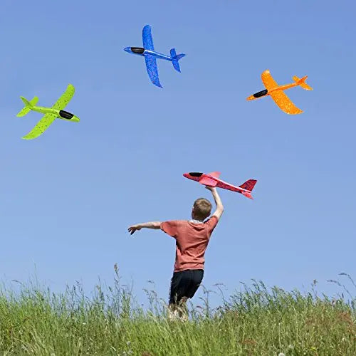 36cm48cm Large Foam Plane Glider Hand Throw Airplane Inertial EPP Bubble Planes Outdoor Launch Kids Toys for Children Boys Gift