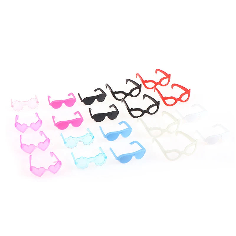 20Pcs Dollhouse Miniature Glasses Eyeglasses Model For Dolls Decorations Kids Pretend Play Toys DIY