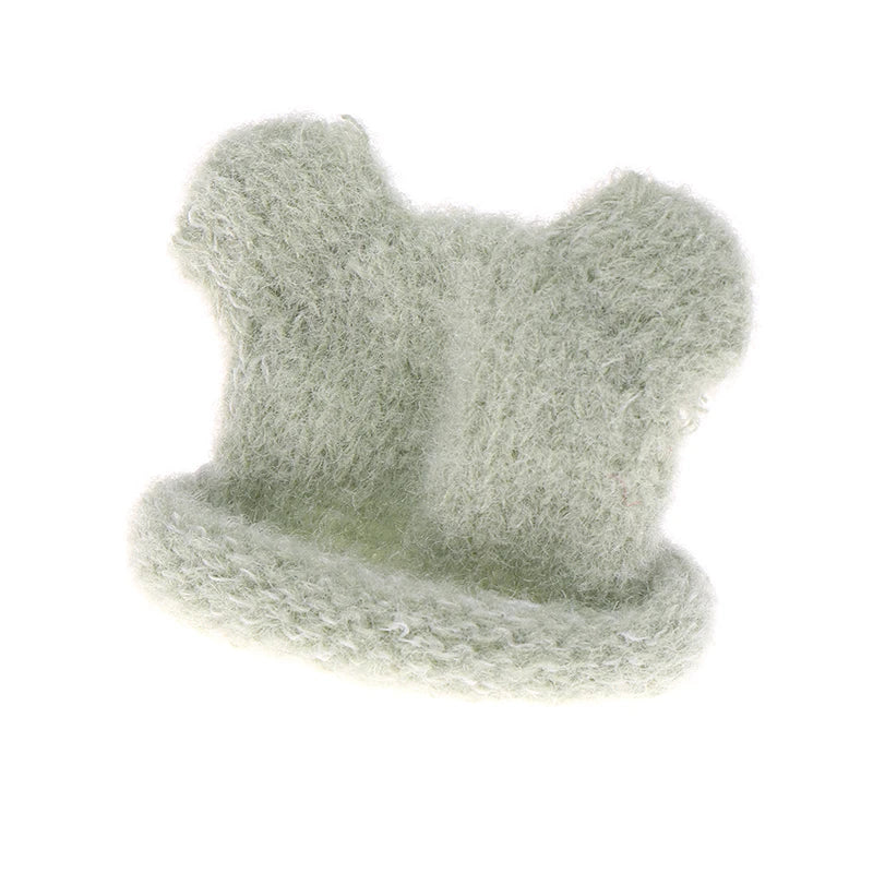 1/12 Doll Mini Colorful Knitted Hat Simulation Handmade Hats Toys Doll Dress Up Accessories For Kids Pretend Play Toy