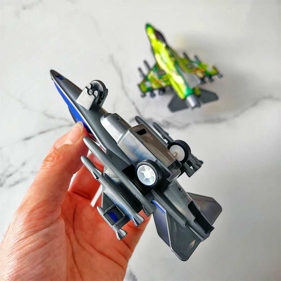 6 glider toy sets, mini semi metal planes, suitable for children's airplane models, party giveaways, Halloween, Christmas gifts