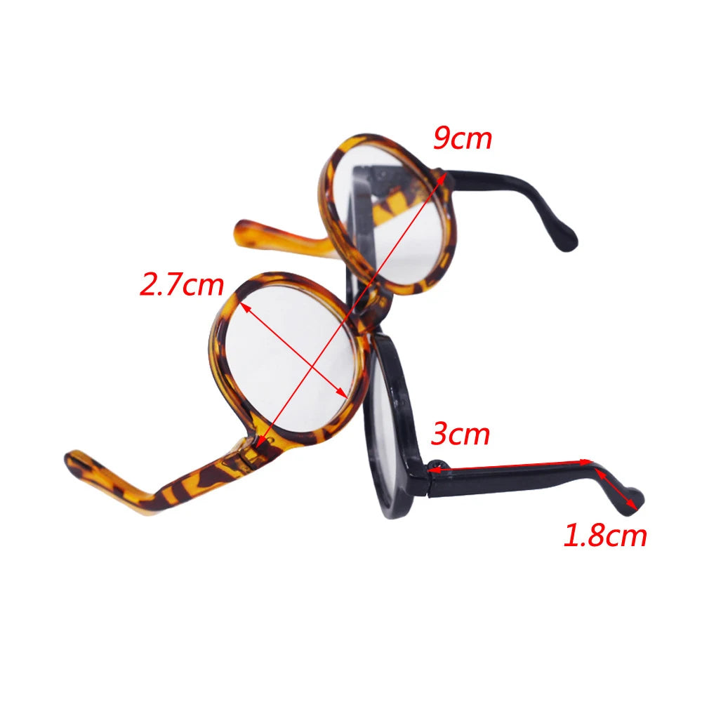 Fashion Doll Glasses for 1/3 1/6 1/8 60cm BJD Blyth Doll Plush Toy Sunglasses DIY Accessories Dress Up Toys Gift