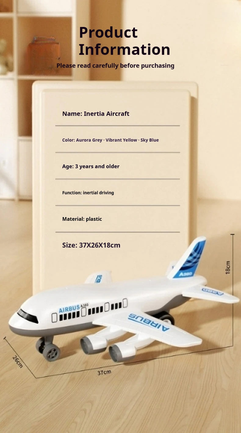 Large Children's Inertia Toy Airplane Boys Model Gift Aircraft Model for Kids Big Size Toy Plane Present for Boys