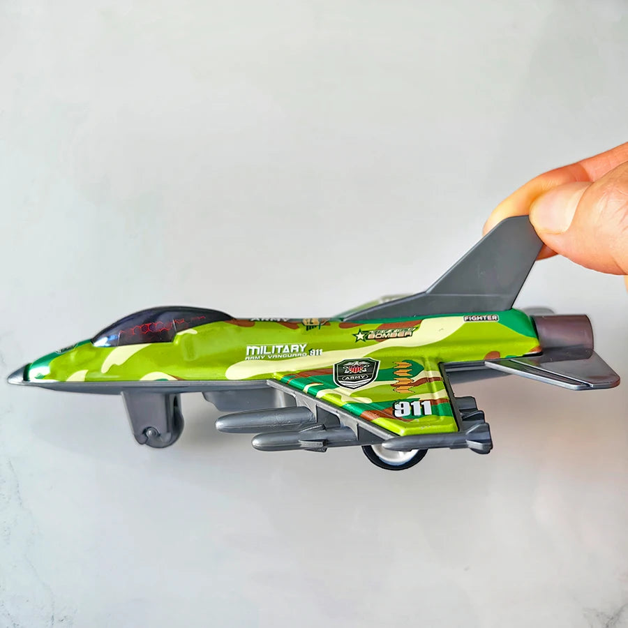 6 glider toy sets, mini semi metal planes, suitable for children's airplane models, party giveaways, Halloween, Christmas gifts