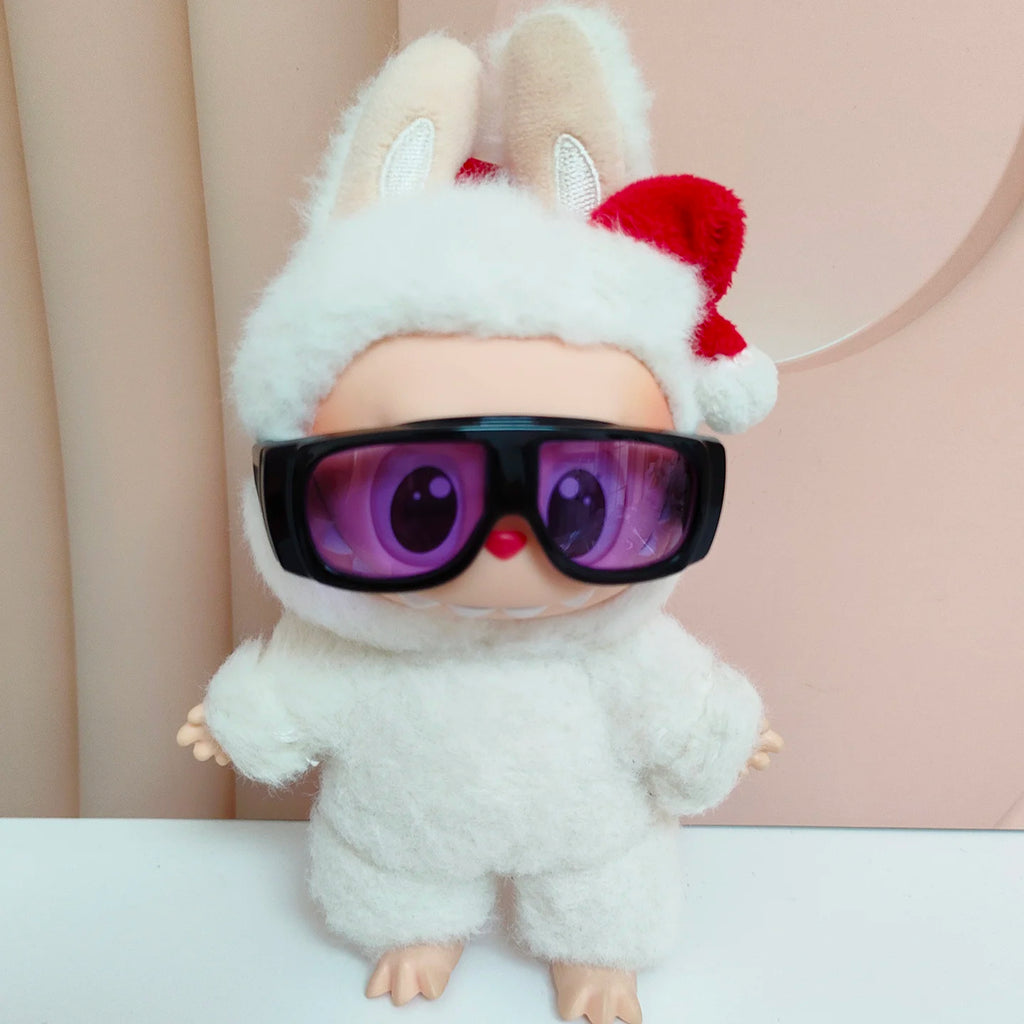 Doll Glasses 6.5cm Goggles Sunglasses for 17cm Labubu V1 V2 V3 Doll Accessories