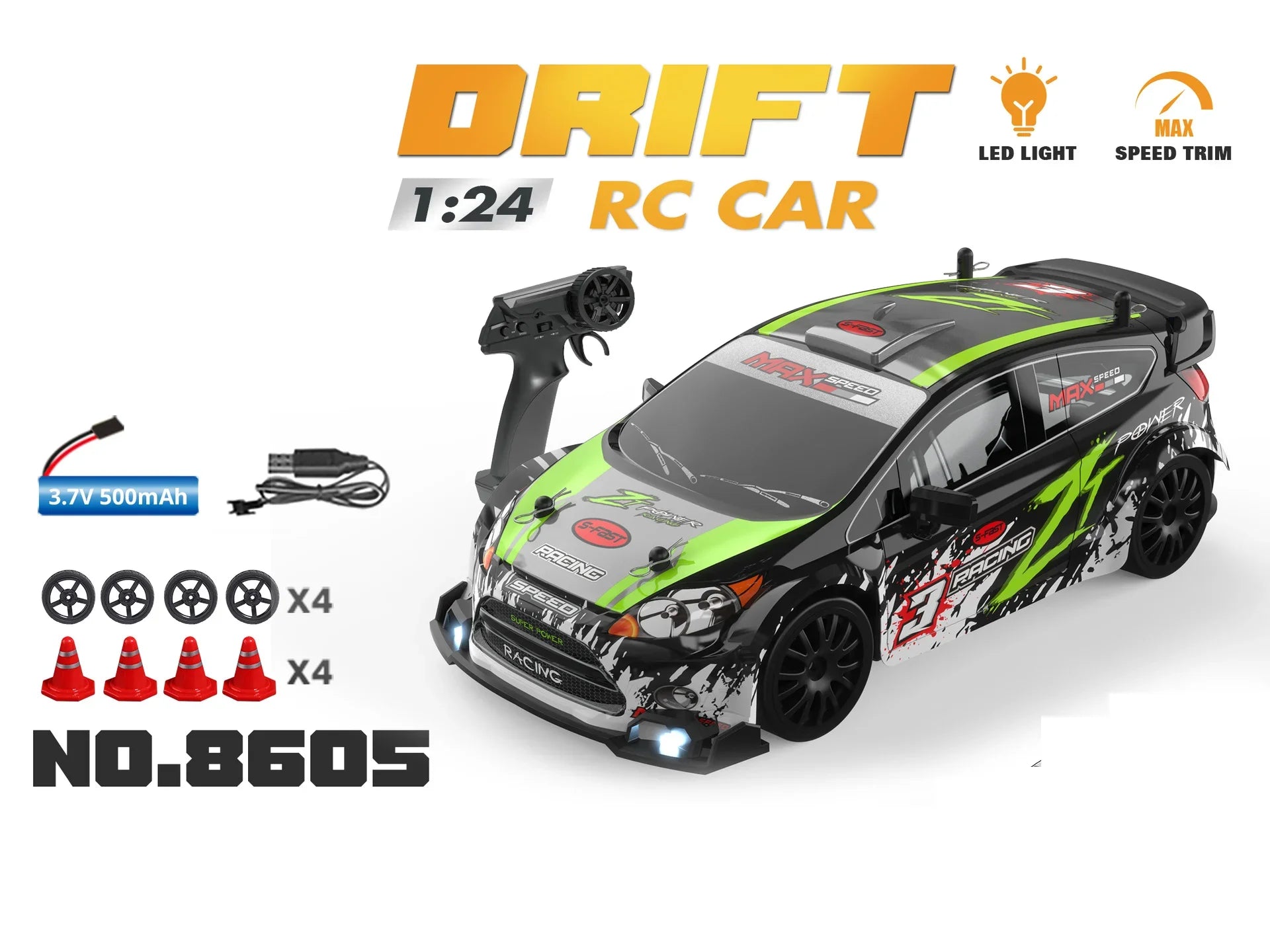 1:24 Mini 2.4G 4WD 30KM/h RC Drift Car GTRPRO AE86PRO - RTR Metal Tires, Ready to Race | Kids' Toy, Birthday Gift