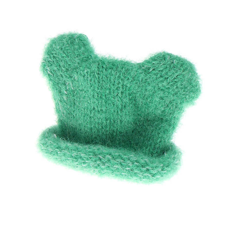 1/12 Doll Mini Colorful Knitted Hat Simulation Handmade Hats Toys Doll Dress Up Accessories For Kids Pretend Play Toy