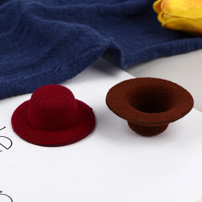 5Pcs 1:12 Dollhouse Miniature Hat Mini Dolls Hat Ornament Dolls House Accessories Kids Toys Gifts Rndom Color