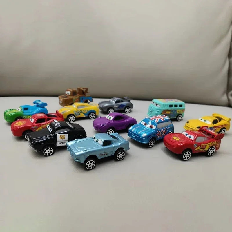 12pcs/set Disney Pixar Cars 3 Back Force Lightning Mcqueen Jackson Storm Mater Model Mini Car Toys Kids Birthday Gift Boxes 2025