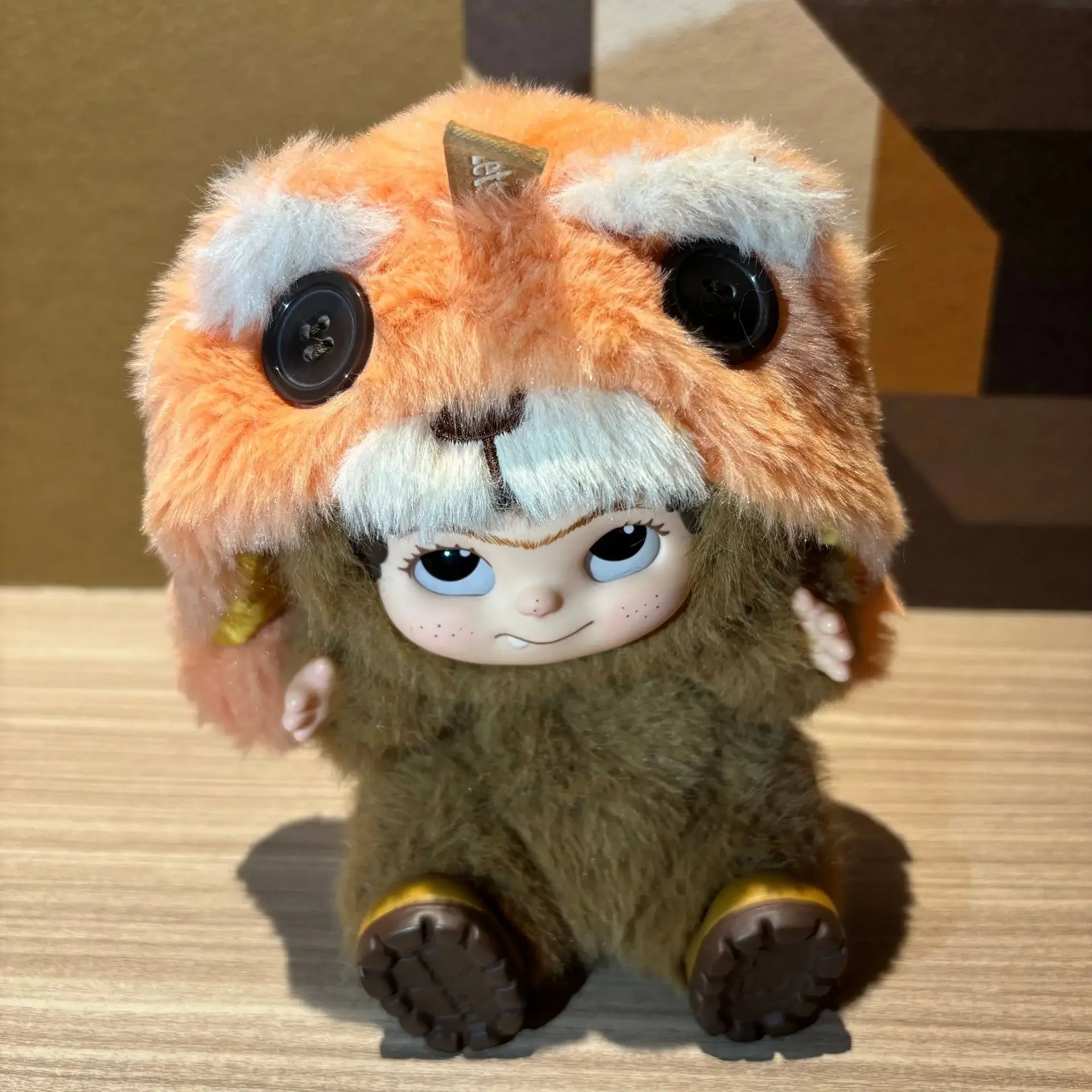 Wakuku Plush Doll Hat 20cm Soft Toy Headwear Doll Accessories Cute Furry Cap for Kids Playtime
