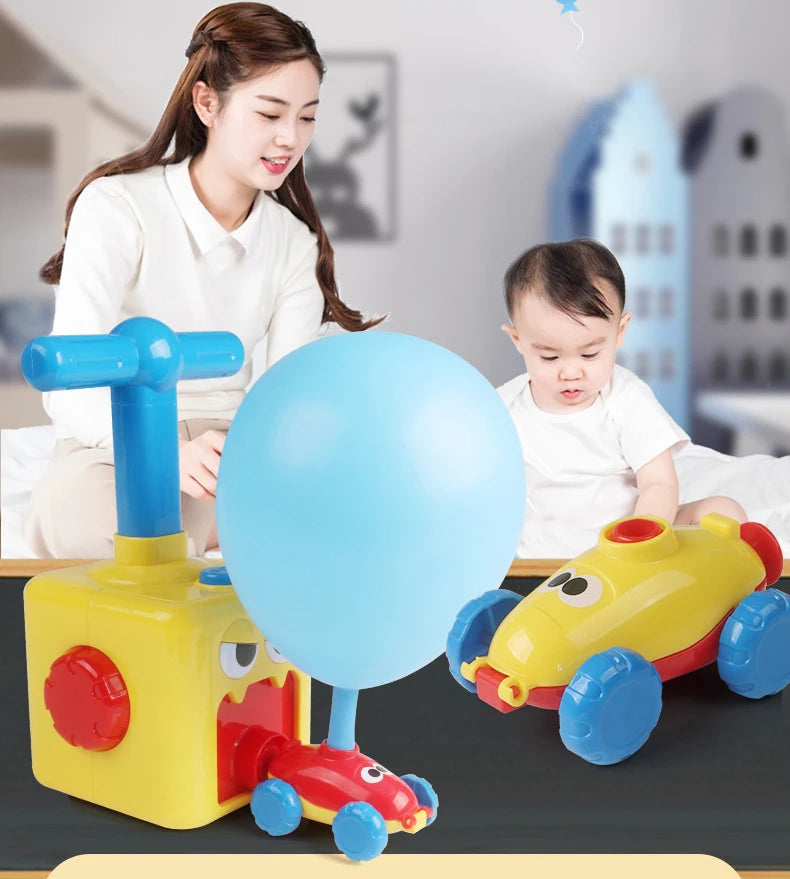 NEW Rocket Balloon Launch Tower Toy Inertia Air Power Balloon Car Science Experimen Puzzle Funny Educational Toys For Children