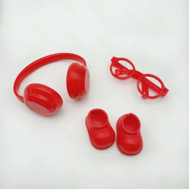 Suitable for Labubu Doll Clothing Accessories Mini Glasses Shoes Headphones V1 V2 V3 DIY Accessories Children's Toys Gifts