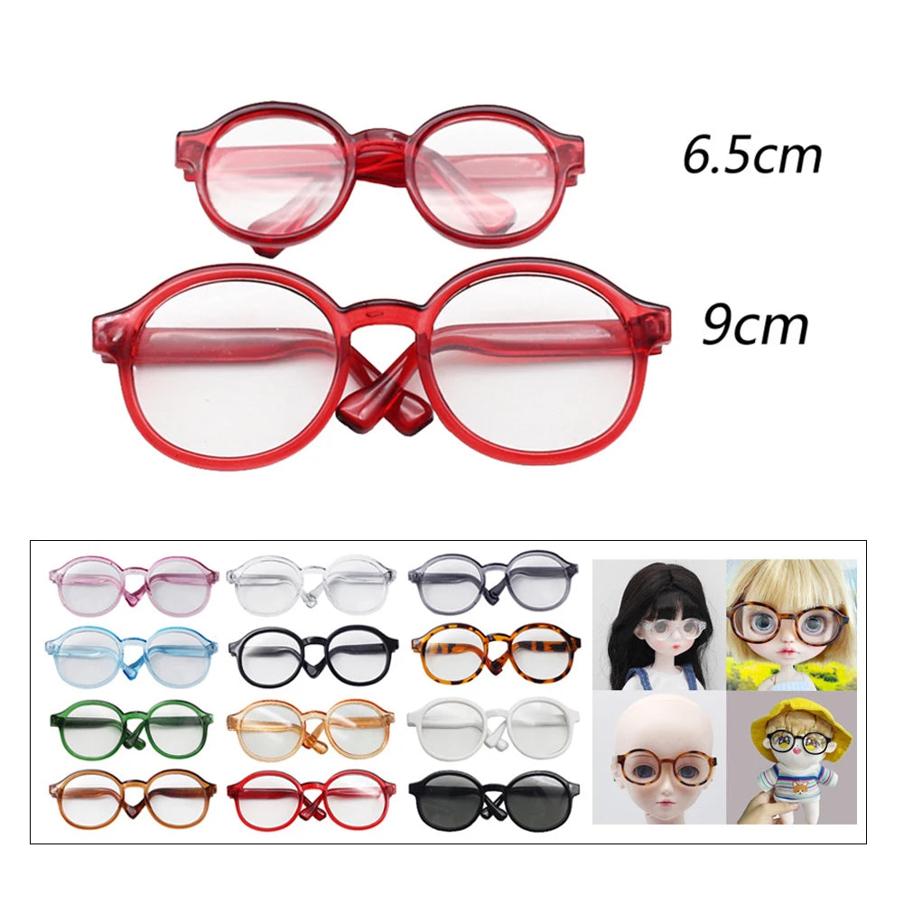 Labubu 6.5cm/9cm Fashion Accessories Cute Plastic  Glasses for 15cm/17cm Labubu for 60cm BJD Dolls and 1/3 BJD Dolls Toy Glasses
