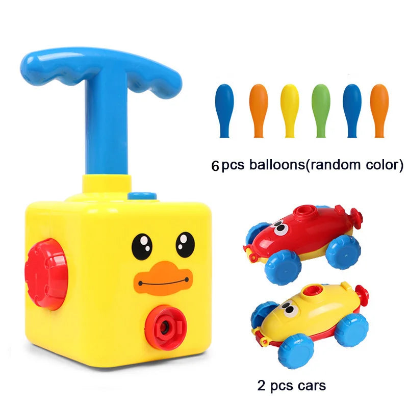 NEW Rocket Balloon Launch Tower Toy Inertia Air Power Balloon Car Science Experimen Puzzle Funny Educational Toys For Children