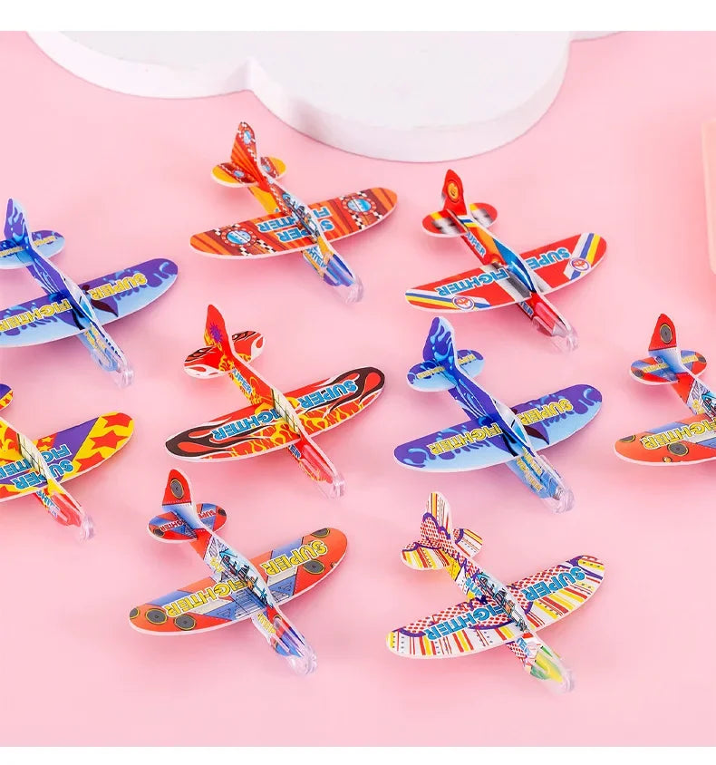 10/20Pcs Mini DIY Hand Throw Flying Glider Planes Foam Airplane Game Toys Kids Birthday Party Favors Baby Shower Fillers Gift