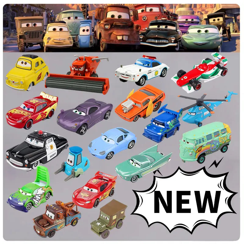 NEW Disney Pixar Cars 3 Toy Lightning McQueen Jackson Frank Airplane Champion Metal Diecast Model Car For Kid Birthday Xmas Gift