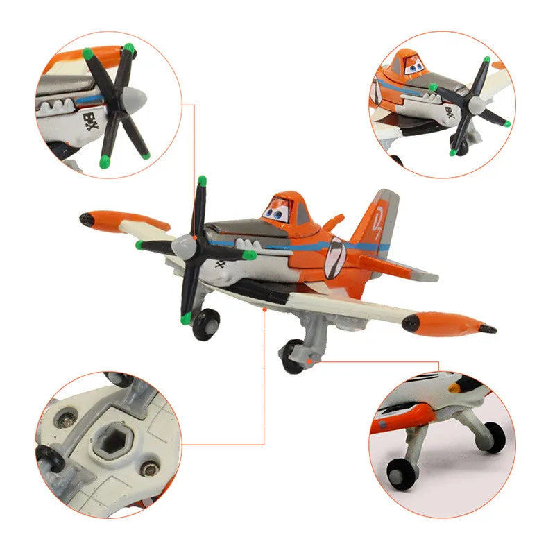 Disney Pixar Planes Dust Crophopper Skipper Dottie Ehsani Metal Diecast Fighter Aircraft Collectible Model Toys Birthday Gifts
