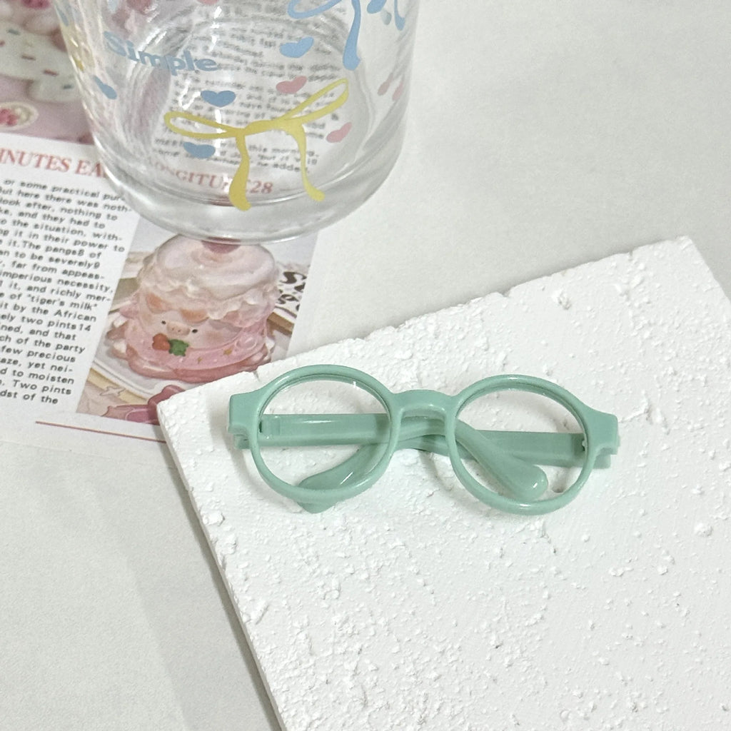 6.5cm Glasses for Labubu Accessories Transparent Plastic Glasses for Labubu Dolls Plush Doll for DIY Toys Doll Glasses Accessory