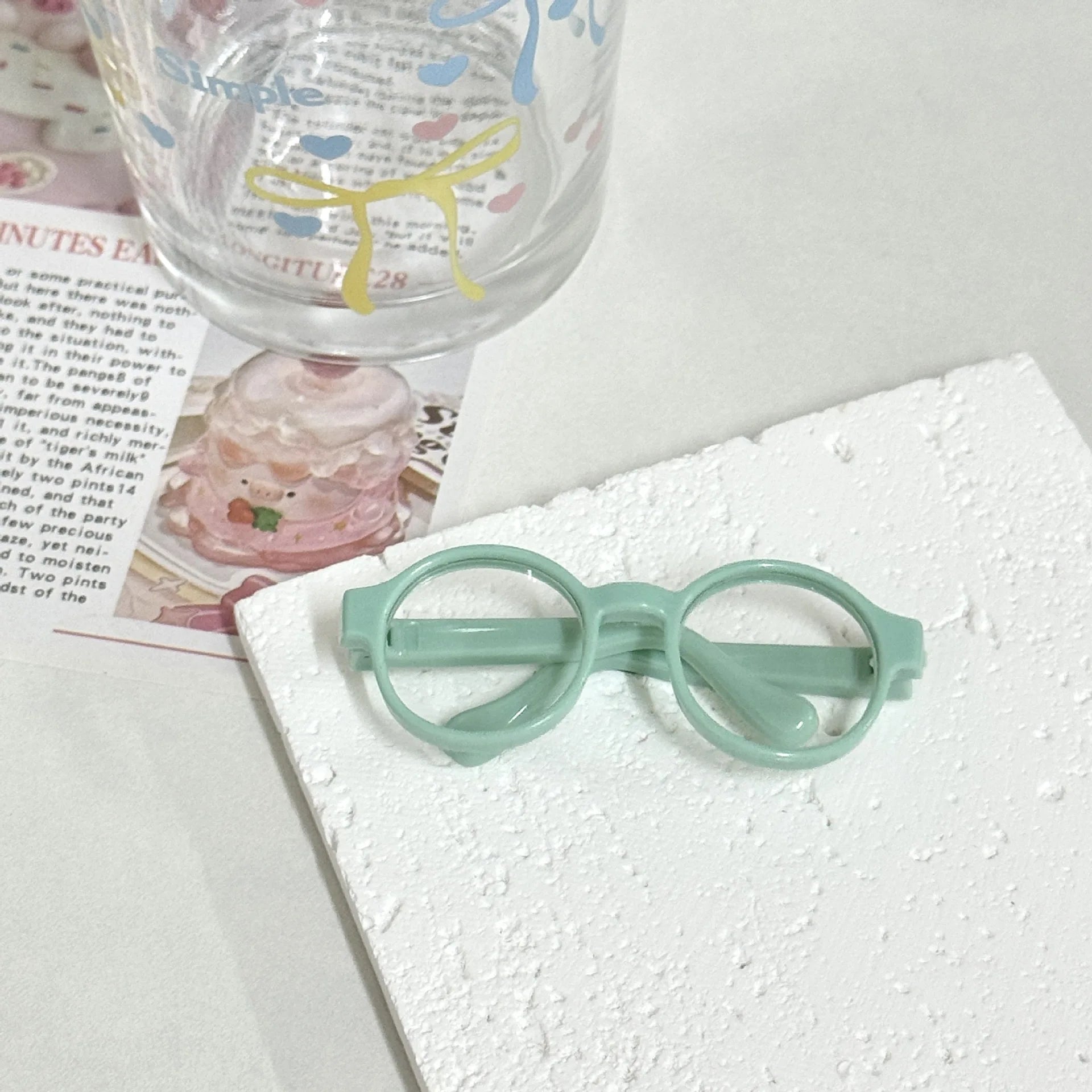 6.5cm Glasses for Labubu Accessories Transparent Plastic Glasses for Labubu Dolls Plush Doll for DIY Toys Doll Glasses Accessory