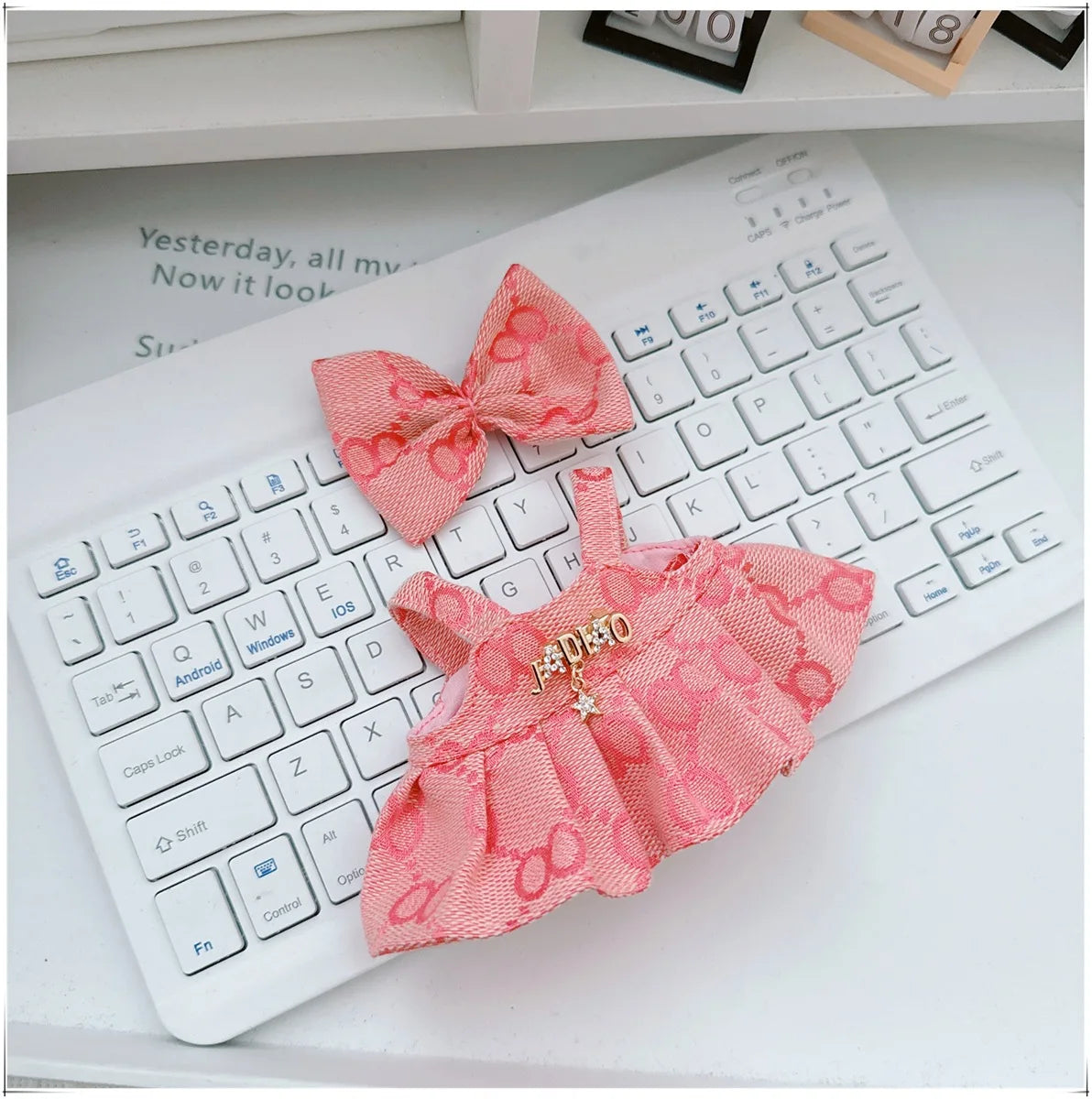 For 17cm Labubu Doll Clothes V1 V2 Doll Clothing Accessories Hat Overall Dress Shoes Bag Doll Accessories Sitting Party Game Toy