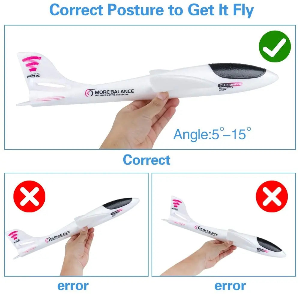 36cm48cm Large Foam Plane Glider Hand Throw Airplane Inertial EPP Bubble Planes Outdoor Launch Kids Toys for Children Boys Gift