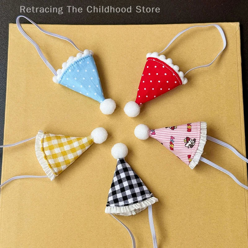 Cute Doll House Doll Hat Mini Birthday Hats Head Covers Cartoon DIY Doll Decoration Toy For Children
