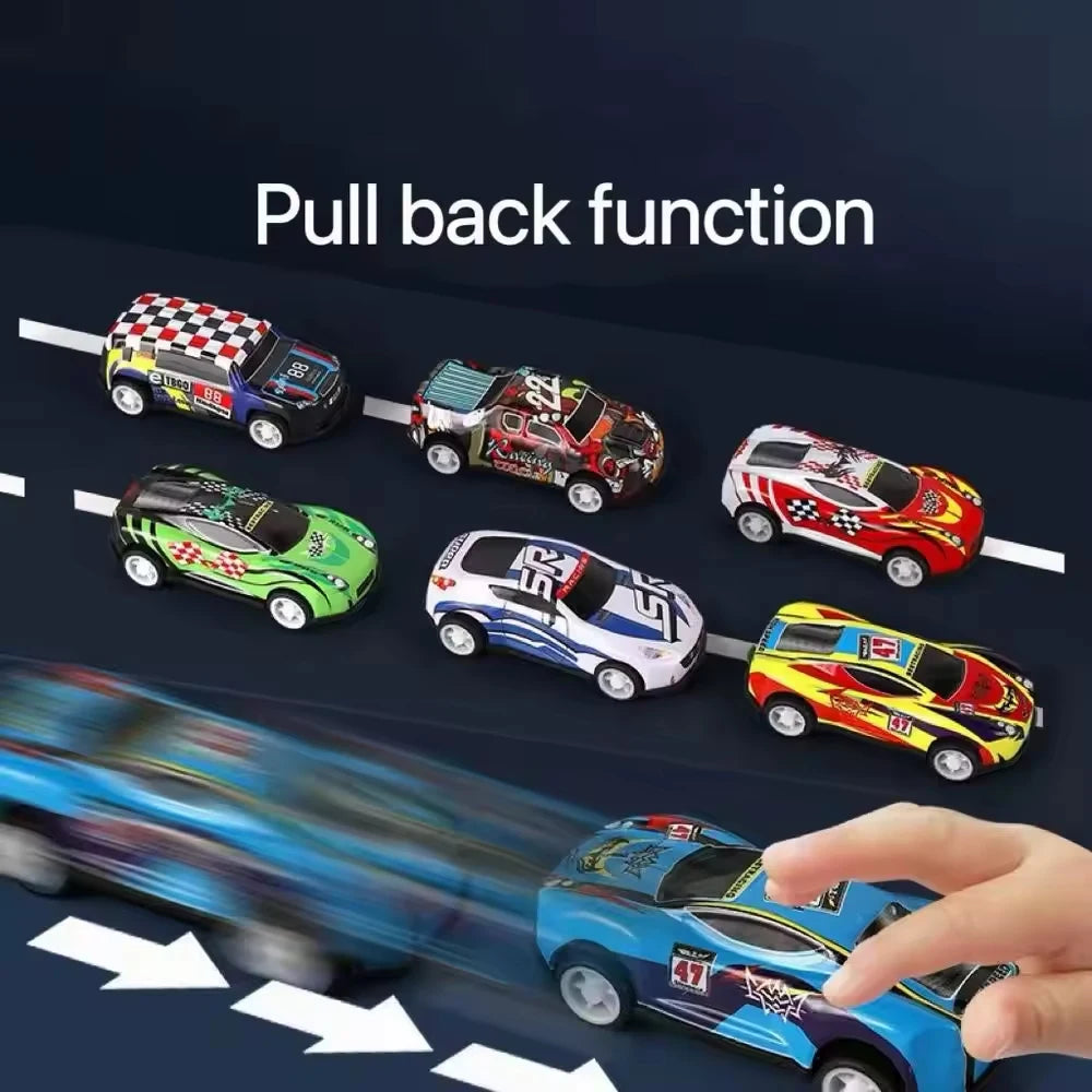 100Pcs Alloy Diecast Car Mini Cars Model Se tToys for Boys Sliding Inertia Pull Back Vehicle Toy Birthday Gift for Kids Toddler