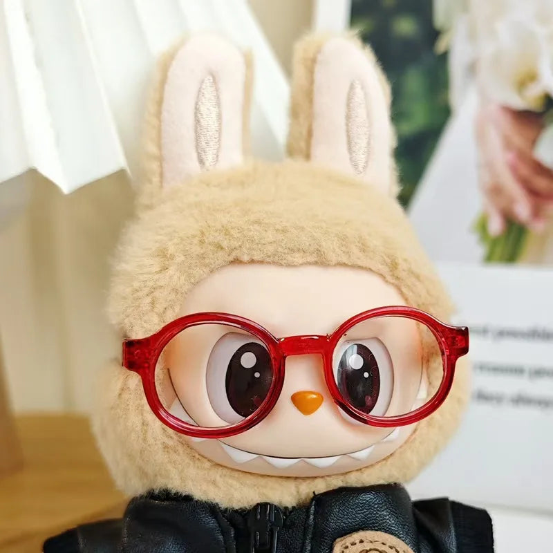 Labubu Glasses  6.5cm Cute Plastic Glasses for 17cm Labubu Macaron and 60cm BJD Dolls and 1/3 BJD Dolls Toy Glasses Accessories