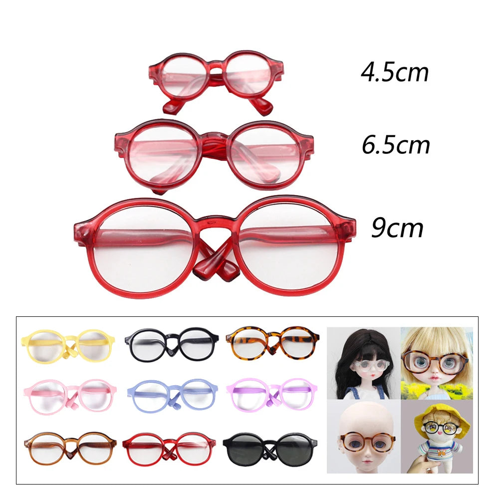 Fashion Doll Glasses for 1/3 1/6 1/8 60cm BJD Blyth Doll Plush Toy Sunglasses DIY Accessories Dress Up Toys Gift