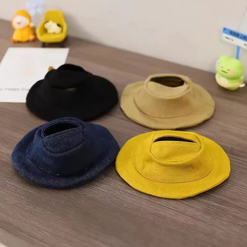 For 17cm LABUBU hat sit party macaron outfit doll bucket Hat Cute Doll Accessories Kids Girls Toys