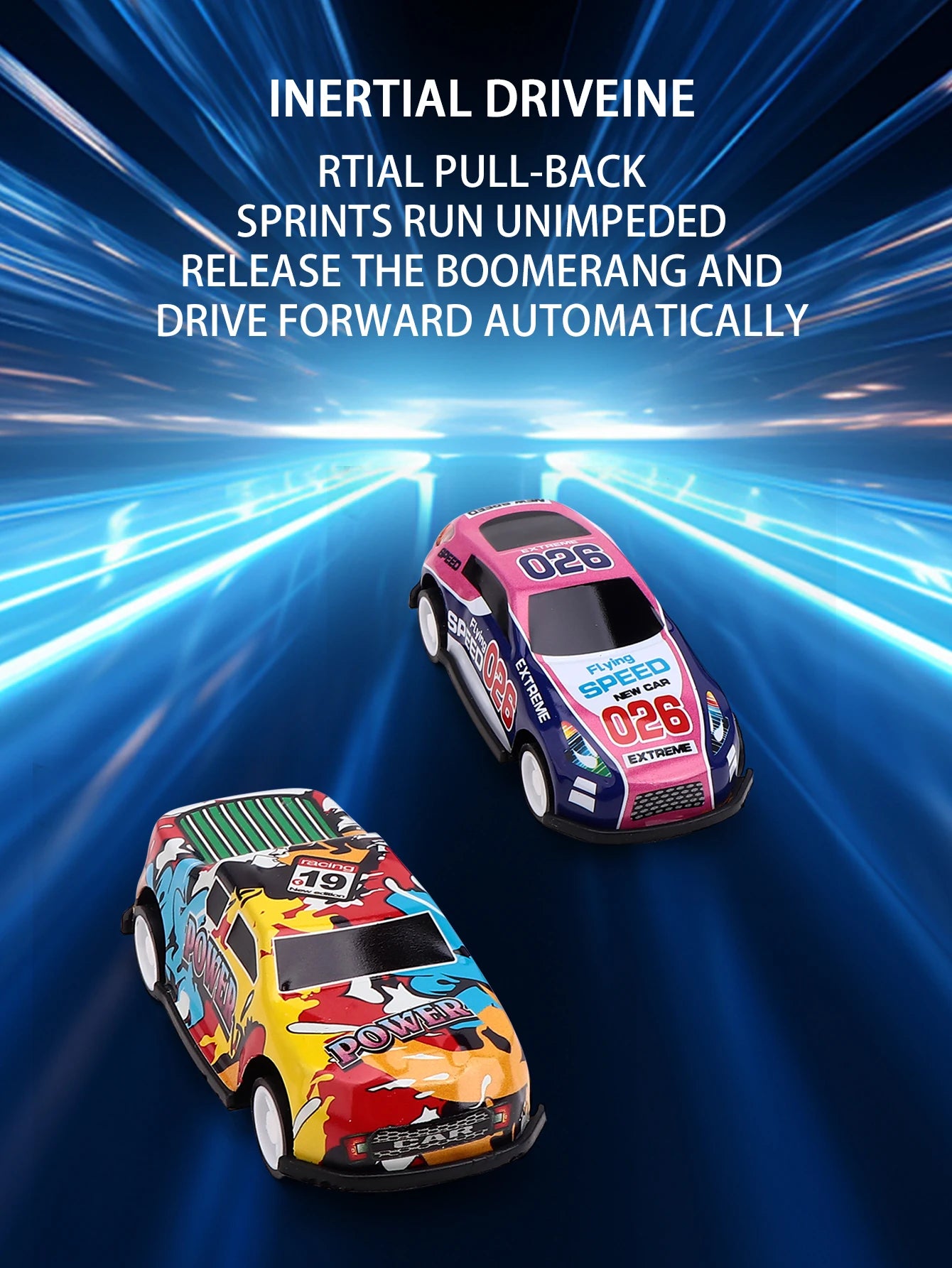 24PCS, 36PCS, 52PC, Car Toy Gift, Friction Return Alloy Racing Children's Car Toy with Storage Box